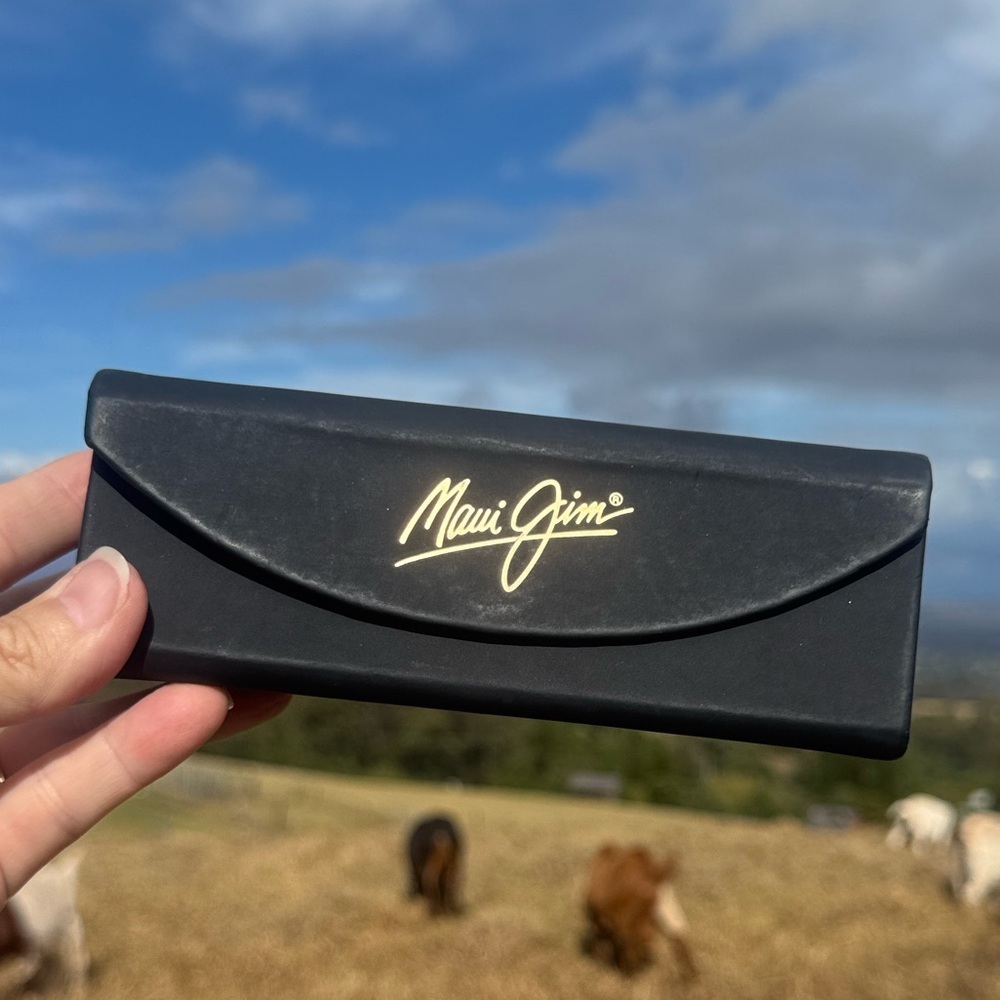 Maui Jim Folding Matte Black Eyeglasses Case Only Triangle Magnetic